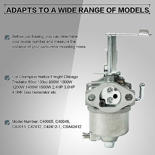 HEOMAITO Gasoline Generator Engine Carburetor for 80/100 1/1.2/1.5KW 2.4/3.0/4.0HP