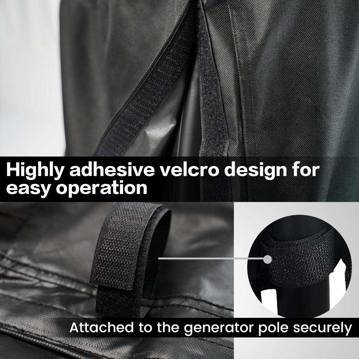 HEOMAITO Generator Protection Cover 600D Universal For Outdoor Waterproof Heavy Duty Cover